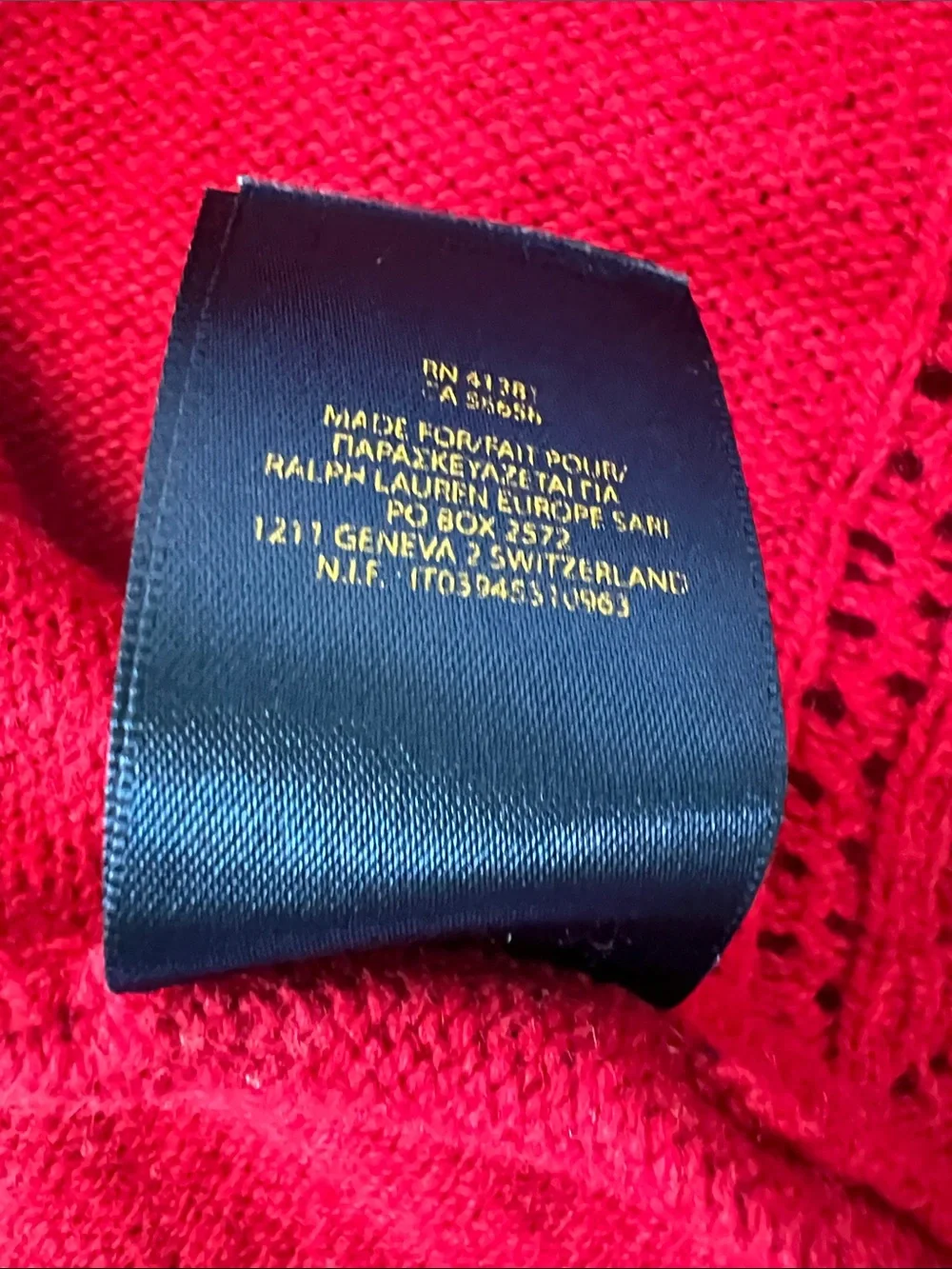 Polo by Ralph Lauren | Kids Bright Red Cropped Cardigan Scalloped Edges Sz XL - Picture 8 of 11